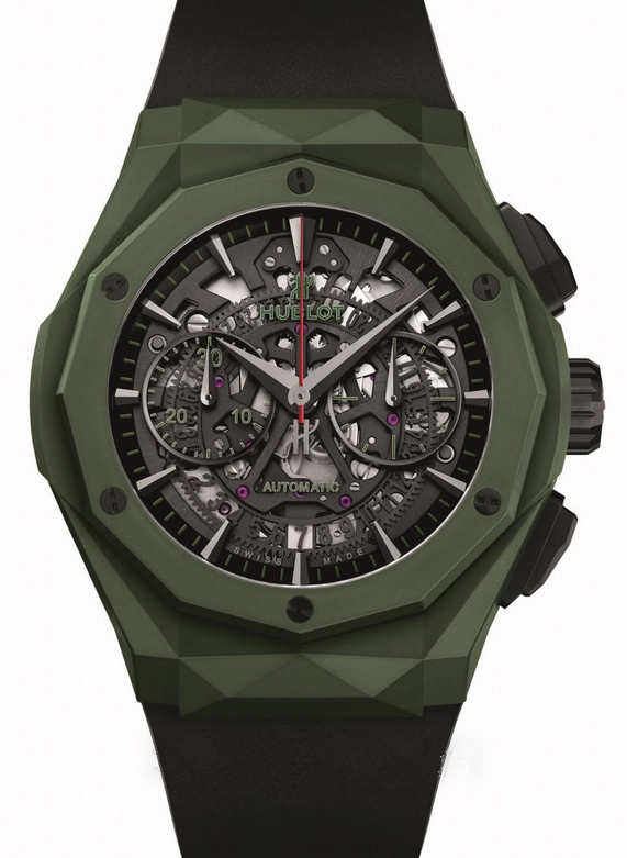 AAA Replica Hublot Classic Fusion Aerofusion Chronograph Orlinski Mexico Green Ceramic Watch 525.GX.0179.RX.ORL18